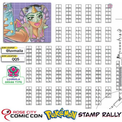 We’re two weeks away from @rosecitycc ! 
I’ll be participating in a Pokémon themed stamp rally hosted by the lovely @cambobuh 👉🏼👈🏼 I’m the grass type gym leader, so come visit me at table QQ5 to pick up your badge (stamp). No battling necessary 💪🏼 but there is a min purchase requirement of $3 
#rosecity #rosecitycomiccon #stamprally #artistsupportartists #pokemontheme #gottacatchemall #weallliveinapokemonworld