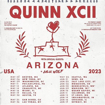 SUMMER TOUR BABY !! thank you @quinnxcii for letting me be a part of this !!! come thru and see me and @thisisarizonamusic kick things off ♥️ SEE U THIS MAY!!!!