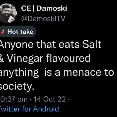And I stand by this 😤😤

#twitter #tweet #saltandvinegar #hottake #viral #mence #wordup