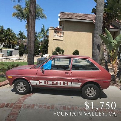 OOF.

1978 Ford Fiesta
——

“This is a crazy rare and one of a few mk1 fiestas left un the U.S. The car starts and soon will be driving”

SEE OUR STORY FOR LISTING LINK:

https://www.facebook.com/marketplace/item/210188304306773/

*Check out our “Links” highlights for past links to listings

Car info: #ford #fiesta #red #coupe  #west #1970s #cheapclassicsCA #miles98k
——
Follow @cheap_classics for more #cheapclassics #cheap_cassics #classiccars #classiccarsforsale #coolcars 
——
#classiccar #collectorcars  #carporn #coolcars #carlifestyle #vintagecars #vintagecarsdaily #vintagecarshow #carshopping #buyacar #carbuying #forsale #keepitclassic #drivefasttakechances #caveatemptor #buyerbeware #nogaurantees