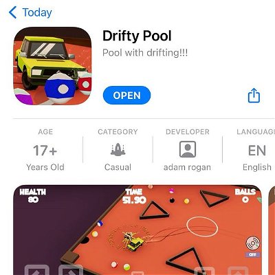 Drifty Pool now on the AppStore!!!
Coming soon to GooglePlay 
.
.
.

#lowpolyart #art #design #mobileapp #3dart #developer #drift #mobilegames #unity3d #gaming #motogp  #indiegame #gameart #gamedev #arts #indiedev #3dmodel #developer #racing #gamedesign #androidapp #lowpoly #motocycle #madewithunity #indiegames #environment #drift #moto #screenshotsaturday