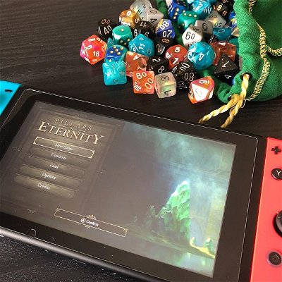 Trying out #pillarsofeternity for the #nintendoswitch. May the dice be ever in my favor.