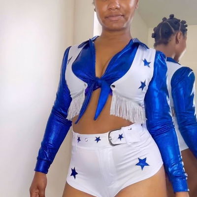 Ready for the Dallas Cowboys vs NY Giants football game likeeee 🤠🏈

#cowboy #cowboys #cowboysnation #dallascowboys #dallastexas #cowboysfans #cowboystyle #cowboyboots #americasteam #cosplay #cosplayer #cosplaygirl #cosplaymodel #halloweencostume #cheerleadercosplay #cheerleadercostume #cheerleader #forplay #footballgame #footballseason #footballsunday