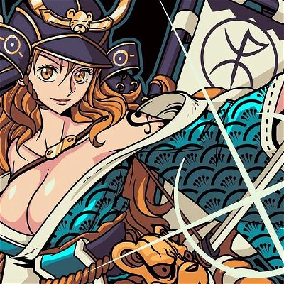 Nami 
Teaser shot of 1 of 2 designs commissioned to me for @doodletoons49 upcoming collection

#onepiece #nami #manga #anime #shirtdesign #illustration #samurai