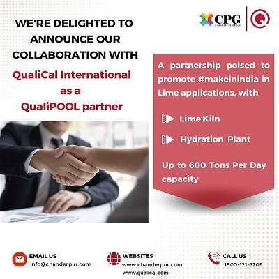 Announcing our collaboration with QualiCal International

#collaboration #partnership #QualiCal #businesspartners #limeindustry #limeplant #limekiln #quicklime #innovation
#industryleaders #globalalliance #teamwork #togetherwegrow
#industryexcellence #progresstogether #QualiPOOLPartners #QualiPOOL #manufacturing #heavyengineering #manufacturer #heavymachinery #cpg #chanderpurgroup