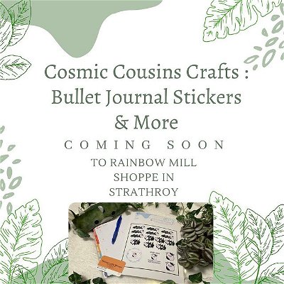 COMING SOON to Rainbow Mill Shoppe in Strathroy & international shipping and orders here on Instagram ! 

Introducing Cosmic Cousins Crafts: Bullet Journal Stickers and more 

I am so excited for this journey ! Make sure you are following us aswell as @rainbowmillshoppe for updates on when these stickers drop ! 

Also make sure you follow @littlelilypuffs as her art will be featured soon in our stickers ! 

Cow Squishmallow Sticker Sheets - expected to be in store next week ! 

What squish do you want to see as a sticker? 

also be sure to check out my gaming partners below:
* @negativelyc
* @acnh.peaches.photos3
* @ezzie.crossing
* @ca_asper
* @fairylightgaming
* @hazyy_daisy
* @celymallows
* @kenzwithluv
* @cozy.gamerboo 
* @hannis.gaming
* @tay.cozy
* @cozy.coffee.gamer
* @cozy.reni
* @cozyintrovert_
* @pikaa.who 

also I’ve tagged some lovely people ! 

every share, like, save and comment is so appreciated and supports us so much in this journey 💓 

posted by: tellybam