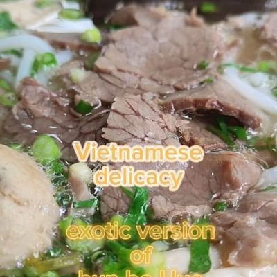Bún bò Huế - beef vermicelli in the style of Hue #vietnamesefood #streetfood #hanoi