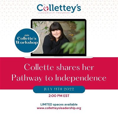 Join my workshop! I’m so excited to chat with you all and share more about my own pathway to independence. There are limited spaces available, so be sure to check it out soon. Join us on July 11th at 2pm EST for stories, advices, and great conversation. 

I can’t wait! 

#ColletteysCookies #ColletteysLeadershipProgram #disabled #disability #disabilities #differentlyabled #disabledcommunity #differentlyabledcommunity #bestcookies #cookies #cookielover #joinme #virtualevent #workshop #independence #advice #leadership #womeninbusiness