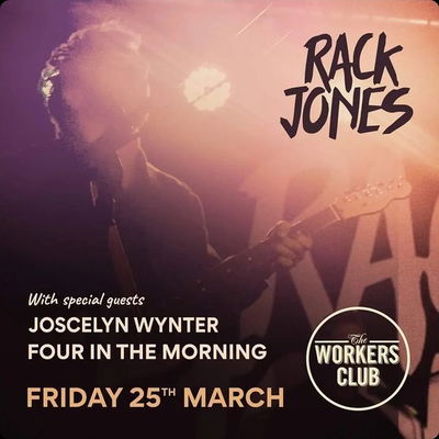 Gigs are back! And we're lucky enough to be supporting the incomparable @rackjonesmusic at @theworkersclub so be sure to come on down!
