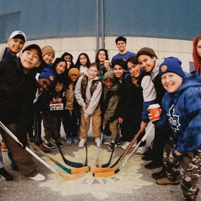 Growing up in Canada and being a leafs fan has always been one of the most meaningful things about life. Having these games to look forward to as a kid made for memories that I will cherish forever! I keep falling more in love with the game of hockey! I want people to know how fun it is and how cool it is and how it deeply connects families all around the world. One of my missions in life is to continue to help evolve the culture of hockey making it feel inclusive for everyone! Unfortunately hockey can be an expensive sport which is why we partnered up with Tim Hortons and the Toronto maple leafs to help in this area. We want people all over the world to have access to the game! HOCKEY IS FOR EVERYONE , it’s a game that can teach us about teamwork, chemistry, coordination, style, managing disappointment, growth etc. our leafs lost last night but still made for a beautiful memories with my beautiful family. So grateful to the NHL and the Leafs organization for including me in telling the story of hockey and what it means to so many of us. GO LEAFS GO