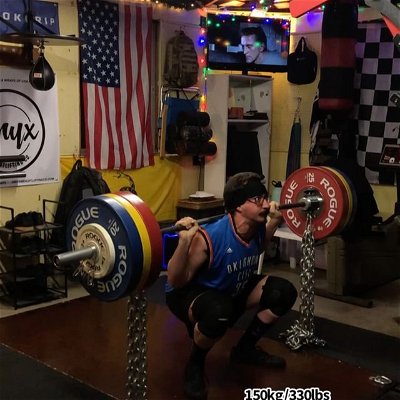 slowly chipping away at my goals ⛏

about 22kg/50lbs in chains*

150kg/330lbs back squat w/ chains
125kg/275lbs front squat w/ chains

@okcthunder @easymoneysniper

bw @ 92kg (203lbs)

#snatchgeek #jerkmybarbell
•
•
•
•
•
#weightlifting #powerlifting #powerlifter #weightlifter #bodybuilding #motivation #squat #deadlift #fitspo #athlete #training #fitness #bench #inspiration #health #gym #workout #sport #olympics #olympicweightlifting #olylifting #snatch #nutrition #strong #bettereveryday