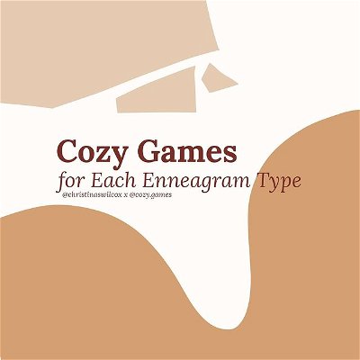 🤎 Cozy Games for Each Enneagram Type 🤎

Kennedy has been such an inspiration to me over quarantine, & getting to collaborate on a post like this together was just so fun 🤎

Many people view gaming as what it is stereotyped to be: violent & for lazy people. But throughout this pandemic, gaming has become a place for coziness & hygge. It has also brought forth a safe space for community in my life too. 🤎

Kennedy has certainly created a safe, cozy, & humorous space with her corner of the internet on YouTube & Twitch. 🤎 if you’re looking for ways to snuggle up this winter, please check out these cozy games regardless of enneagram type, & also follow & support @cozy.games on IG, YouTube, & Twitch to get the most beautiful, chill gamer content into your life 🤎