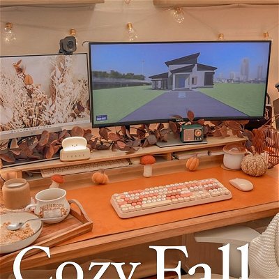 can you tell fall decor is my fav?🍁🕯️

#cozydesk #cozydesksetup #aestheticdesk #cozygamer #cozygaming