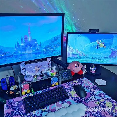🌈Monday🌈

I'm really happy with how my desk setup has turned out, it's got enough cute things on it to make it cozy 🤣. I haven't spent a whole lot of time sitting at my desk, only because I'm waiting for Tears of the Kingdom! Once that game comes out, I'll be glued to this spot 🤣. Can't wait! Only 18 days left!
.
.
.
Awesome gamers tagged, check 'em out!
.
.
.
🏷️
#cozygamingaesthetic #cozygamergirl #aestheticdesksetup #gamingchannel
#gamingsetups #pcgaming #nintendoconsoles
#nintendoswitch #cozygamer #gaming🎮 #kirby #yoshi #pokemon #rainbowsetup #rainbowfeed